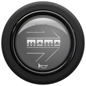 Bouton de klaxon MOMO Glossy Anthracite Chromed logo